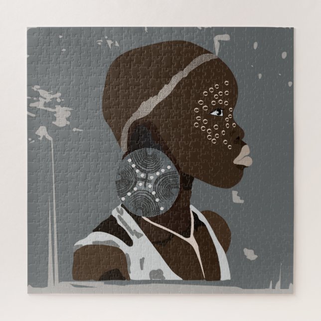 African Girl Artwork Puzzle (Vertikal)