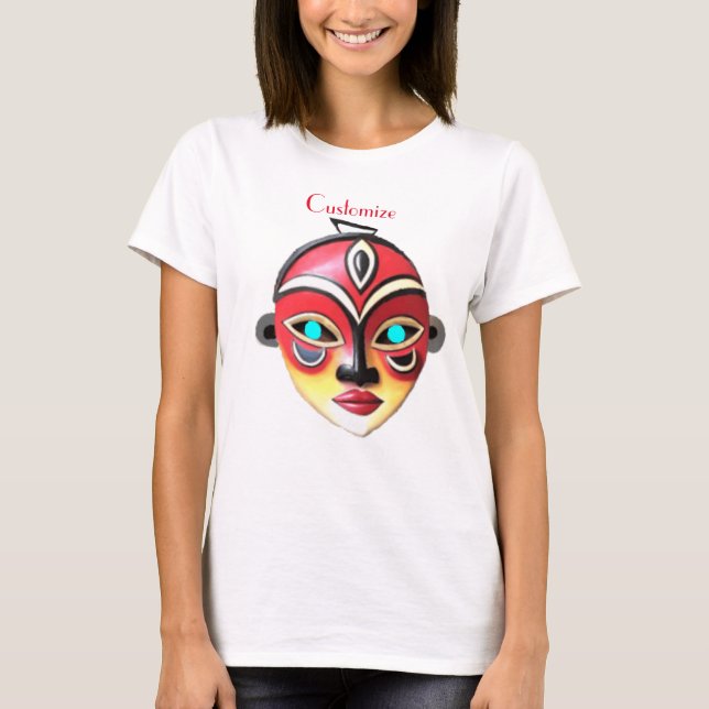 African Girl Face Mask Thunder_Cove  T-Shirt (Vorderseite)