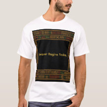 African Gold Kente Pattern T - Shirt