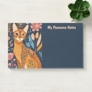 African Golden Cat Boho My Pawsome Personal Post-it Klebezettel