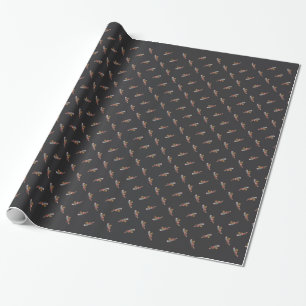 African Gray Chriatmas Geschenkpapier