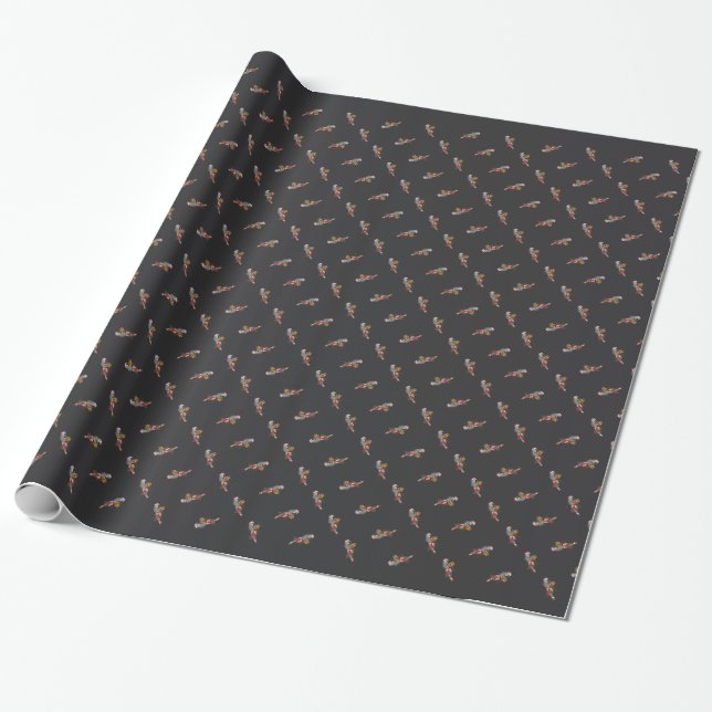 African Gray Chriatmas Geschenkpapier (Ungerollt)