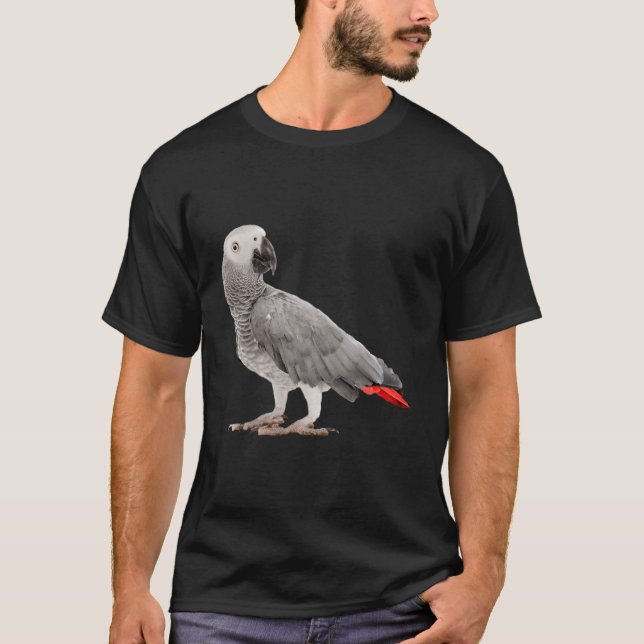 African Gray Parrot Bird S T-Shirt (Vorderseite)