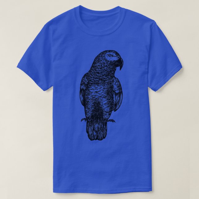 African Gray Parrot Bird T-Shirt (Design vorne)
