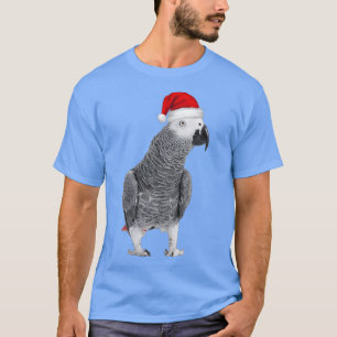 African Gray Parrot Frohe Weihnachten T-Shirt