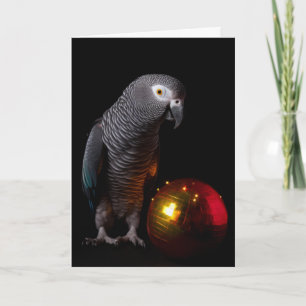 African Gray Parrot Holiday Cards Feiertagskarte