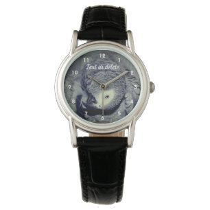 African Gray Parrot Niedlich Bird 2 Personalisiert Armbanduhr
