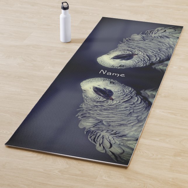 African Gray Parrot Niedlich Bird Personalisiert Yogamatte (Beispiel)