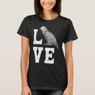 African Gray Parrot Owner T-Shirt Parrot Artwork