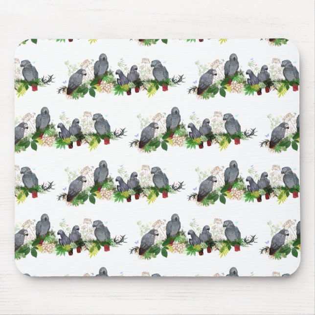 African Gray Parrot Party Mousemat Mousepad (Vorne)
