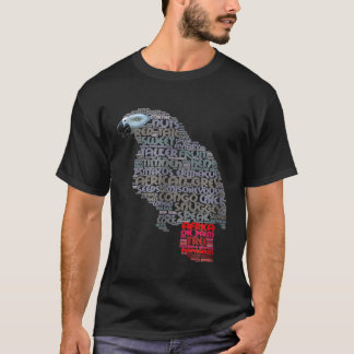 African Gray Parrot Shirt zeigt afrikanisches Grau