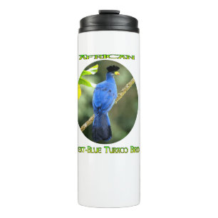 African Great Blue Turaco Bird Thermal Tumbler Thermosbecher