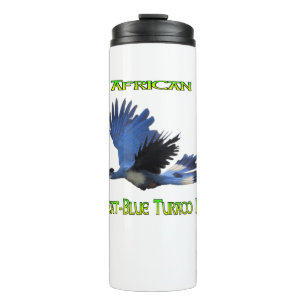 African Great Blue Turaco Bird Thermal Tumbler Thermosbecher