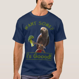 African Grey Parrot Broccoli  for Men Women Kids T-Shirt