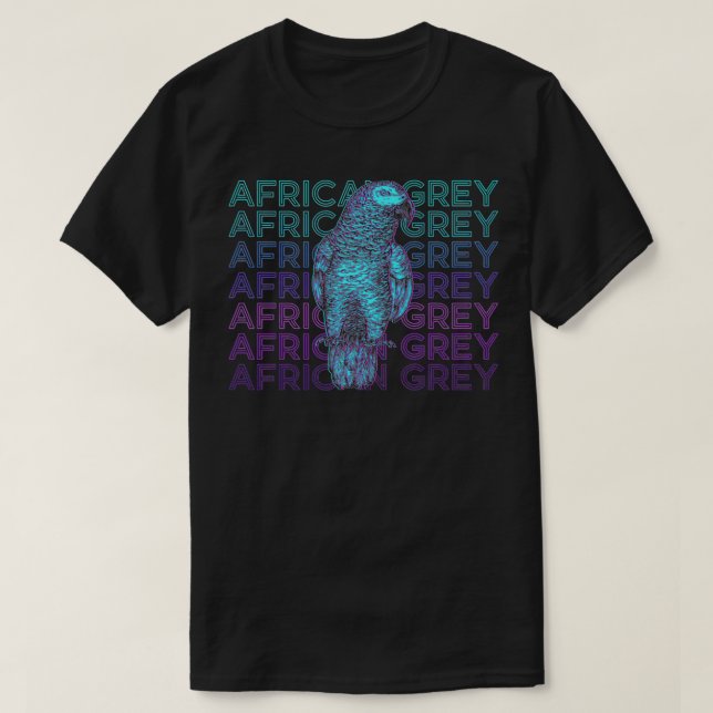 African Grey Parrot Retro African Grey Premium  T-Shirt (Design vorne)