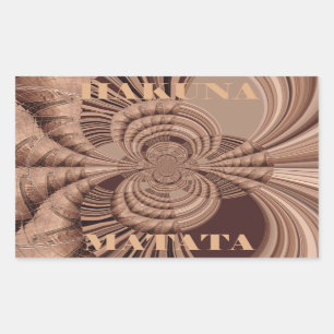 African Hakuna Matata Fraktal Art Print/Graphic Rechteckiger Aufkleber