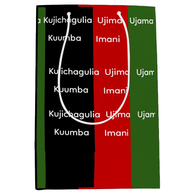 African Heritage Kwanzaa Nguzo Saba Principles  Mittlere Geschenktüte (Vorderseite)