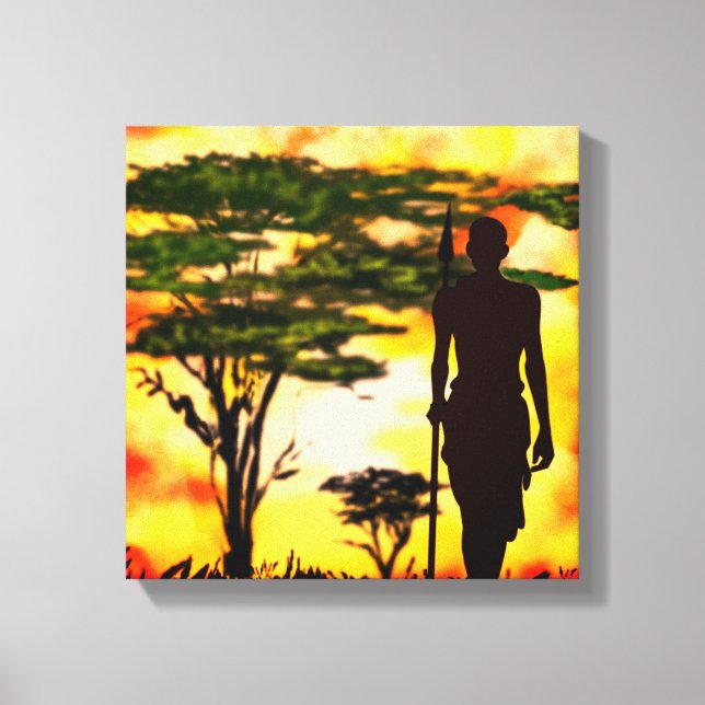 African Hunter Canvas Print Leinwanddruck (Vorderseite)