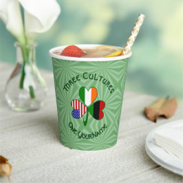 African Irish American Shamrock Personalized Text Pappbecher