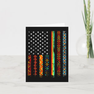 African Kente Cloud American Flag African Black Hi Karte
