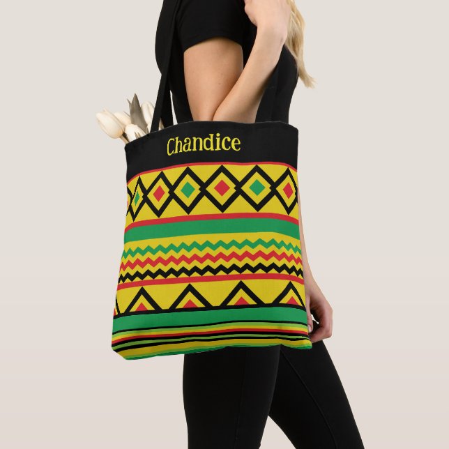 African Kente Geometric Gemustert (Von Nahem)