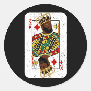 African King Card Black Pride BLM Couple Match Hal Runder Aufkleber