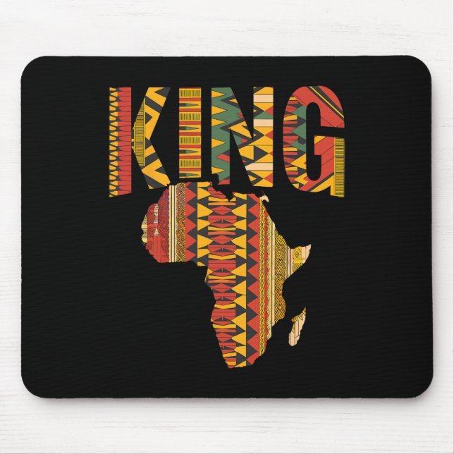 African King Map Kente Design Black Pride Melanin Mousepad (Vorne)