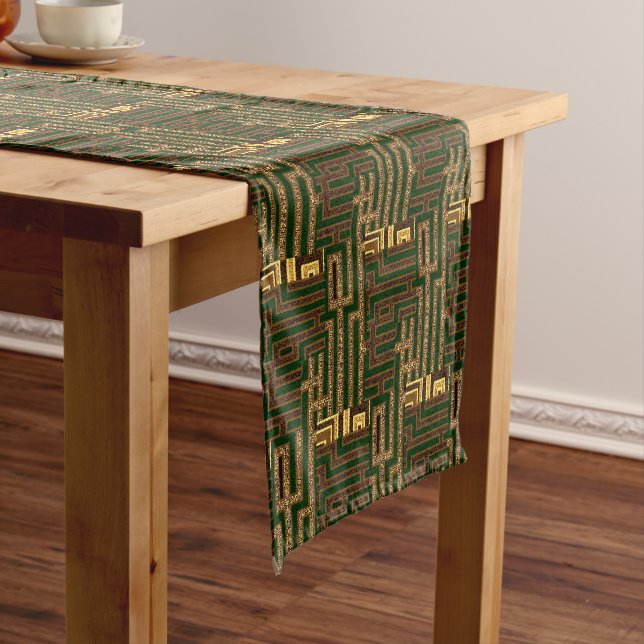 African Kuba Cloud Print Kurzer Tischläufer (Beispiel)