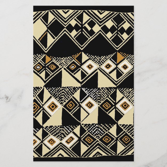 African Kuba Inspiriert Designs Briefpapier (Vorderseite)