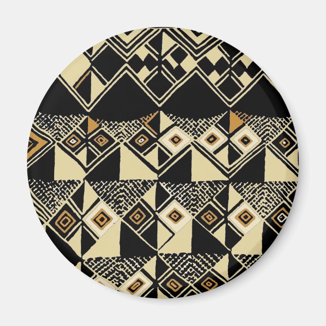 African Kuba Inspiriert Designs Magnet (Vorne)