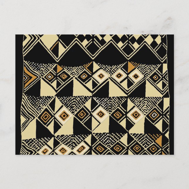 African Kuba Inspiriert Designs Postkarte (Vorderseite)