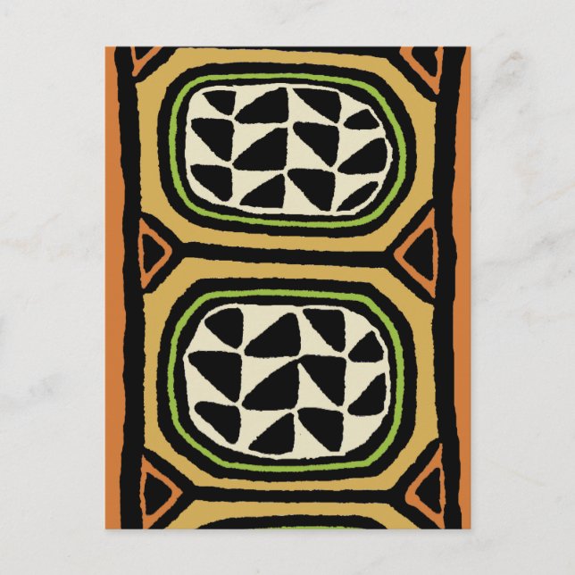 African Kuba Textile Design Postkarte (Vorderseite)
