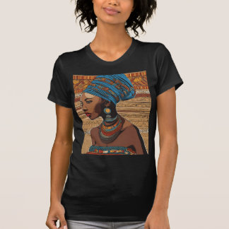 African Lady Portrait T - Shirt - Traditioneller T
