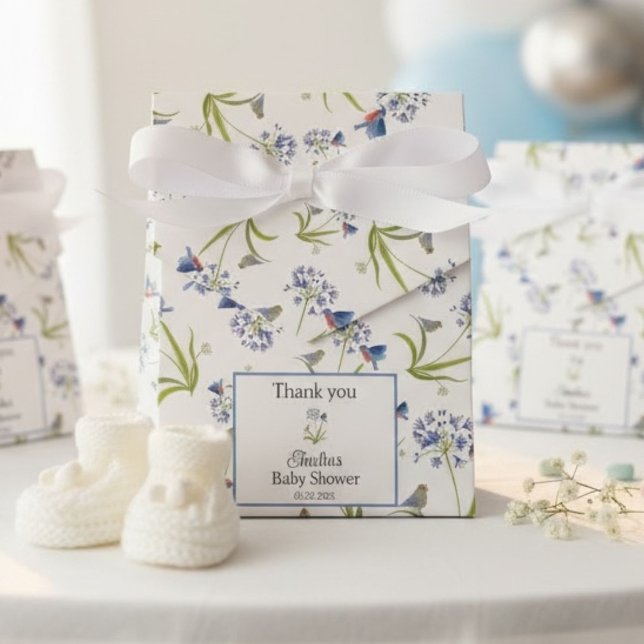 African Lily with Bluebird Mother and Baby Geschenkschachtel (Von Creator hochgeladen)