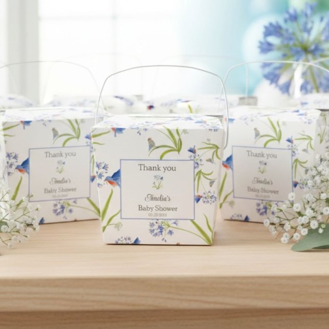 African Lily with Bluebird Mother and Baby Geschenkschachtel (Von Creator hochgeladen)