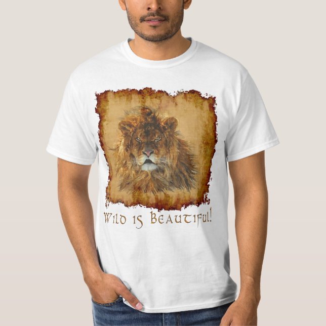 African Lion Beautiful Big Cat Wildlife Shirt (Vorderseite)