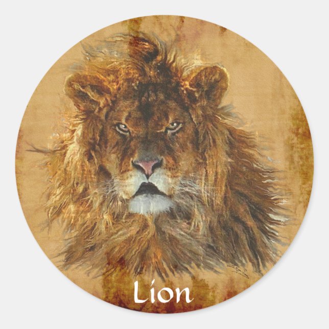 AFRICAN LION Big Five Big Cat Wildlife Stickers (Vorderseite)