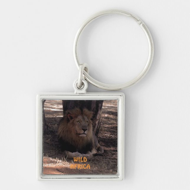 AFRICAN LION Big Five Cat Wildlife Schlüsselanhäng Schlüsselanhänger (Vorne)