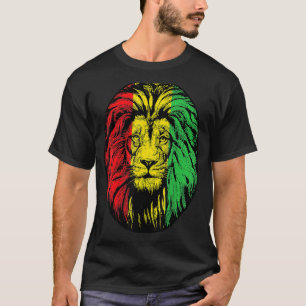 African Lion Black History Melanin Afro African T-Shirt