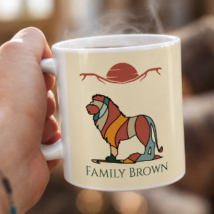 African Lion Coffee Mug Personalisierter Name Kaffeetasse