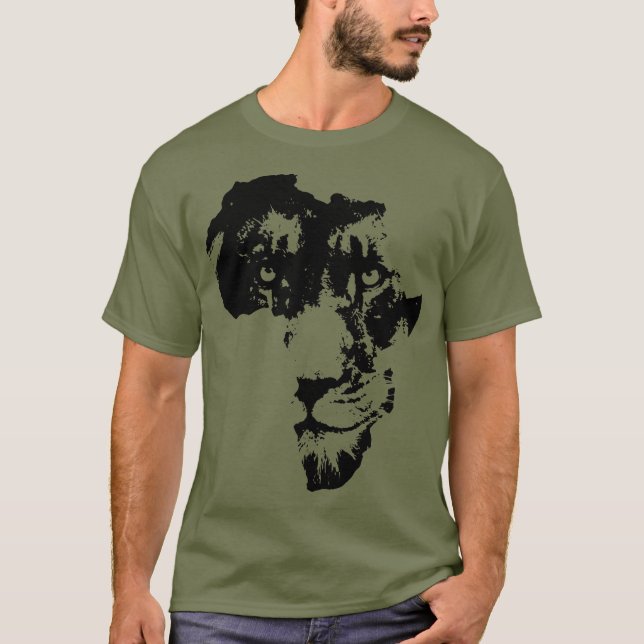 African Lion Face | Safari Culture | Africa Map T-Shirt (Vorderseite)
