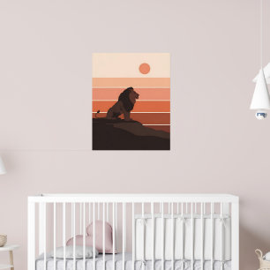 African Lion Kinderzimmer Poster
