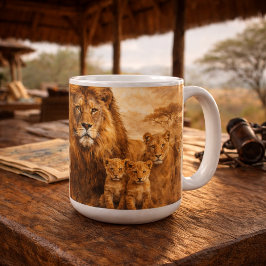African Lion Pride | Majestic Wildlife Safari Kaffeetasse