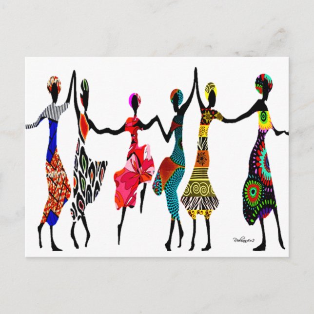African Loise Dance Postkarte (Vorderseite)