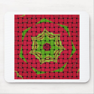African Lovely Woven Red Design Mousepad