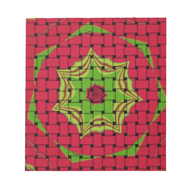 African Lovely Woven Red Design Notizblock (Vorderseite)