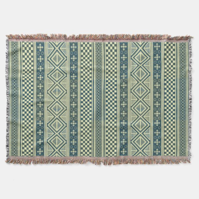 African Mali Pattern Throw Blanket IX Decke (Vorderseite)
