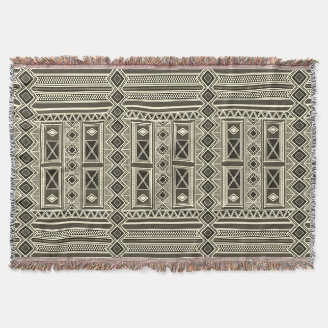 African Mali Pattern Throw Blanket V Decke (Vorderseite)
