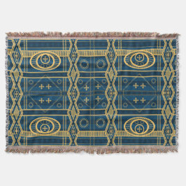African Mali Pattern Throw Blanket VIII Decke