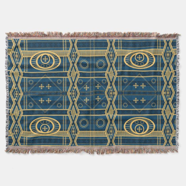 African Mali Pattern Throw Blanket VIII Decke (Vorderseite)